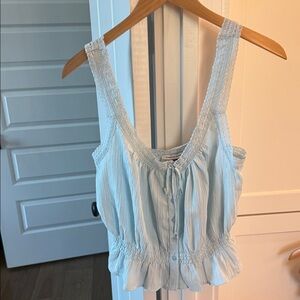 NWT American Eagle Outfitters Sky Blue Button-Down Blouse